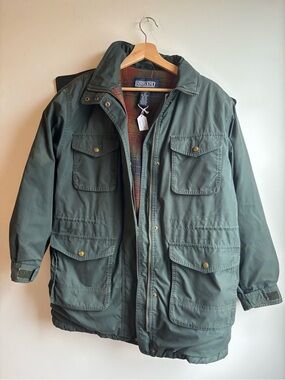 Lands' End Green Military Field Jacket